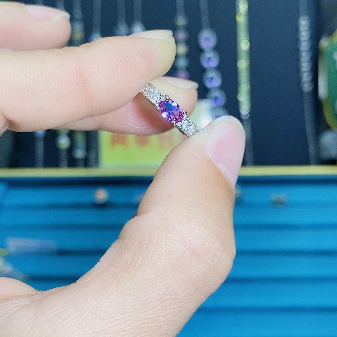 紫晶珠宝半成品银S925镶嵌