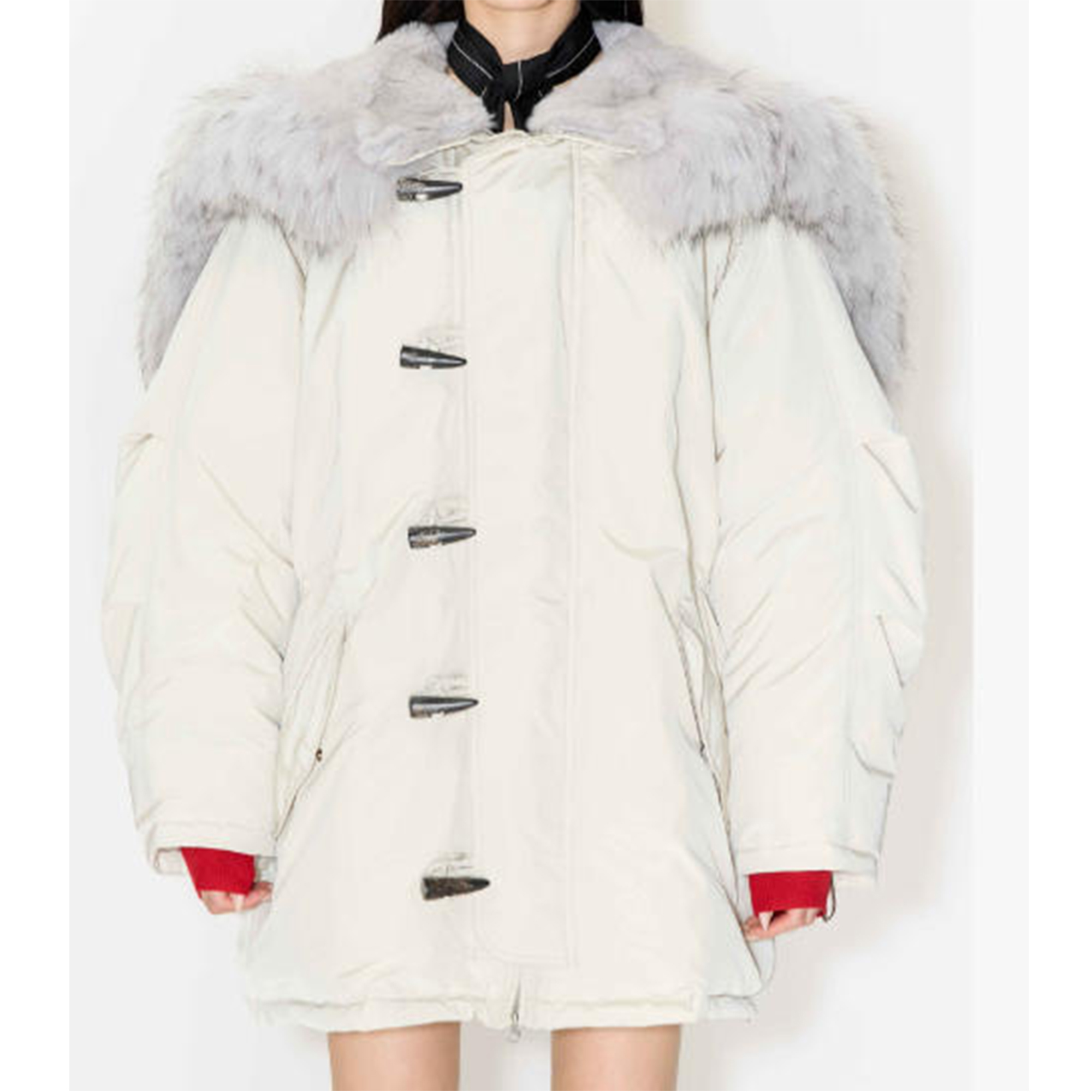 IMMI 25秋冬 布面毛领“银发小飞侠”中长夹克 SOLSOL