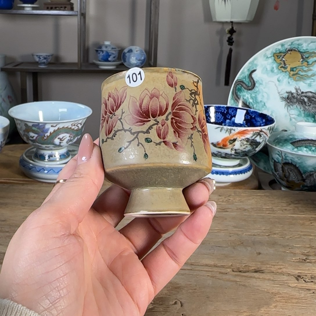 杯景德镇陶瓷柴烧多人