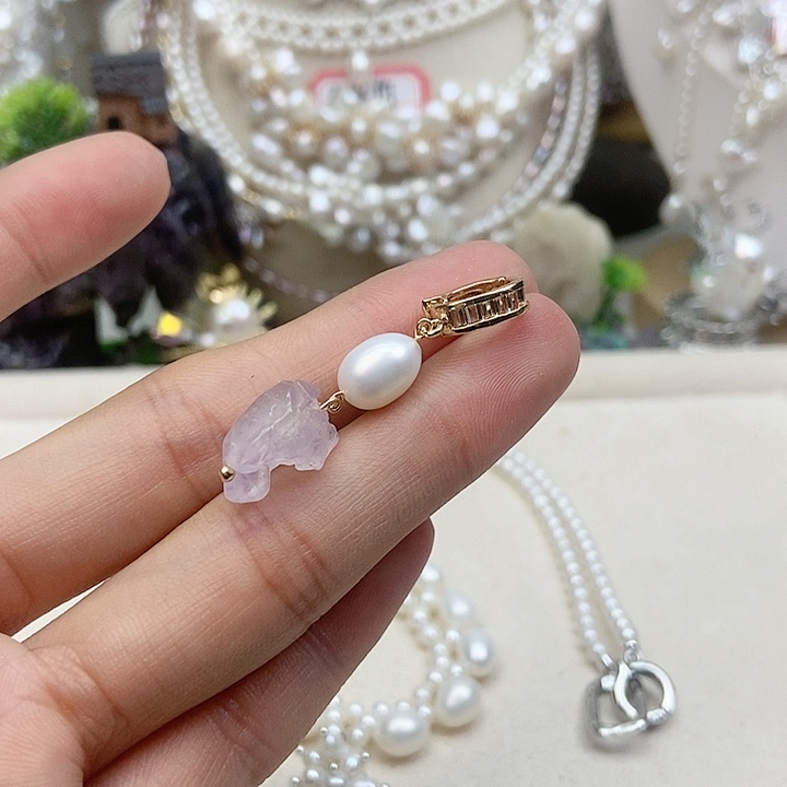 淡水珍珠颈饰银S925镶嵌