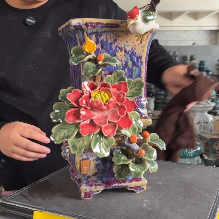 。一风堂石湾花盆 内10*12总高26