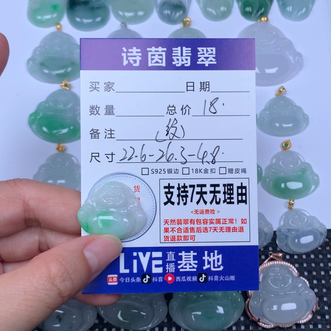 翡翠未镶嵌颈饰天然