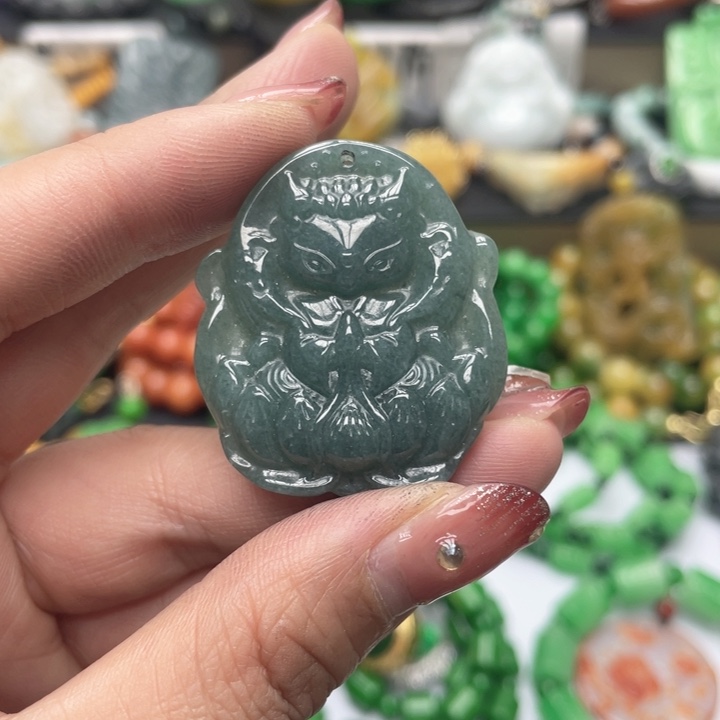 翡翠未镶嵌颈饰项链12