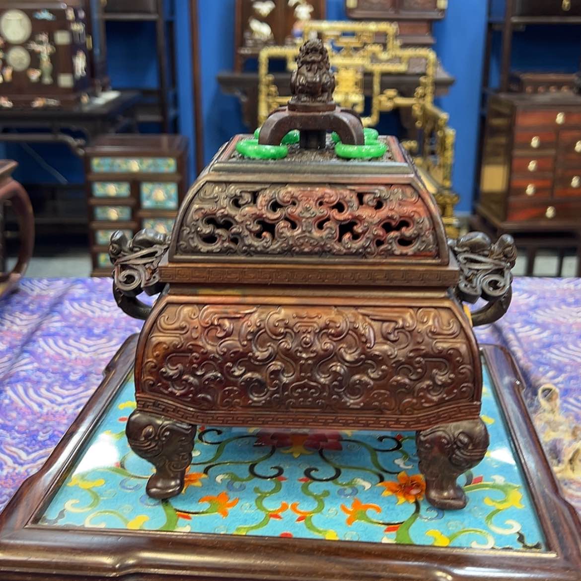 【闪购商品】红酸枝木类成套家具香炉