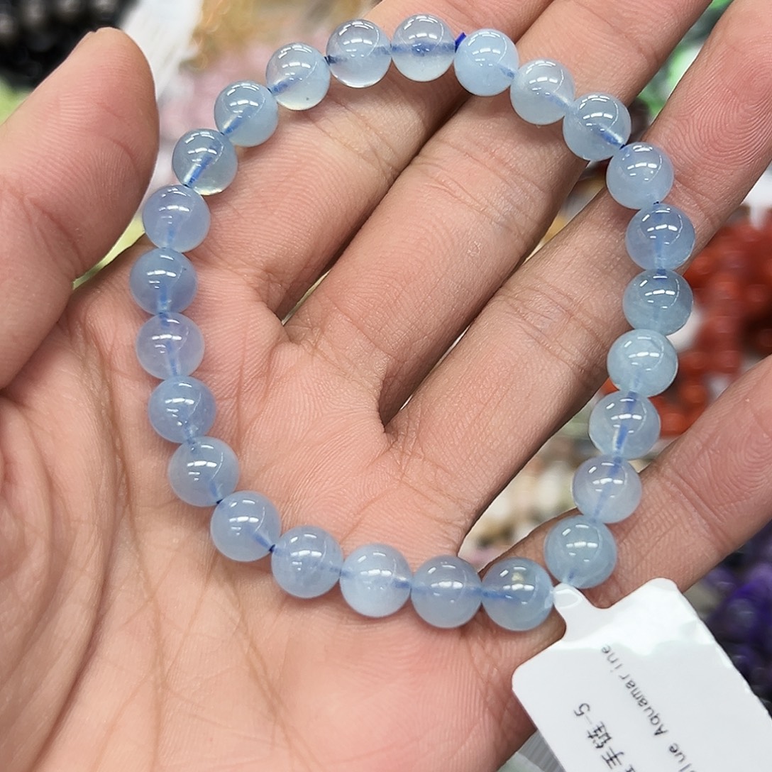 水晶未镶嵌手链海蓝宝