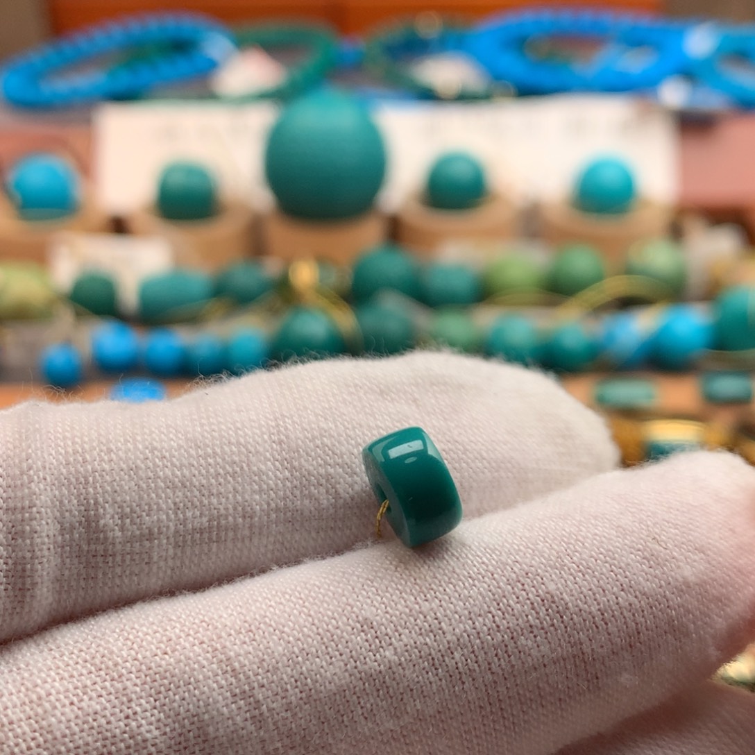 绿松石未镶嵌绿松石8.6mm