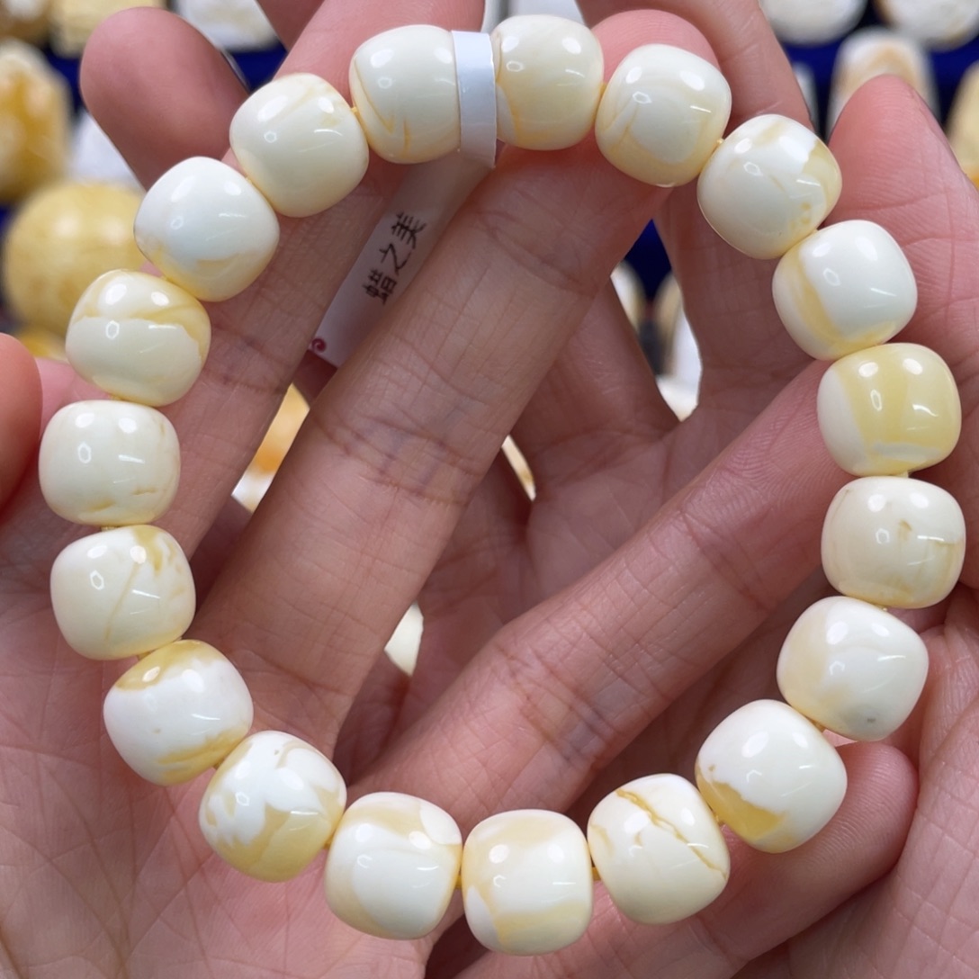 蜜蜡裸石未镶嵌琥珀蜜蜡手串卡11mm