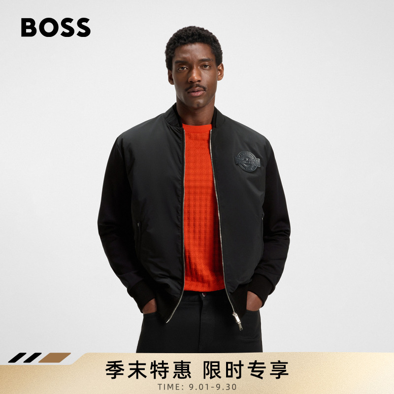 【保时捷联名】BOSS博斯男士棉质混纺面料时尚休闲夹克50543675