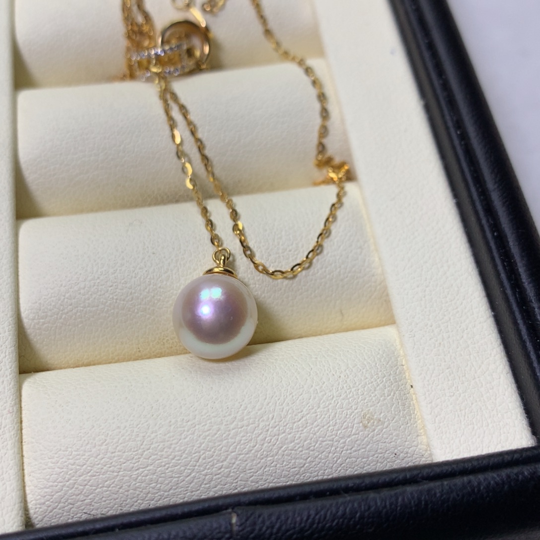 海水珍珠套链银S925镶嵌