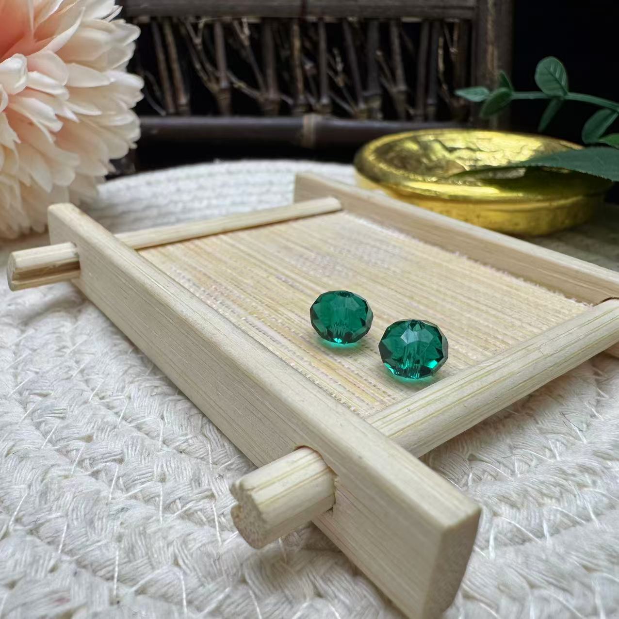 【浩然推荐】J85LZ389 绚烂夺目 金绿豪奢珠赠摆件