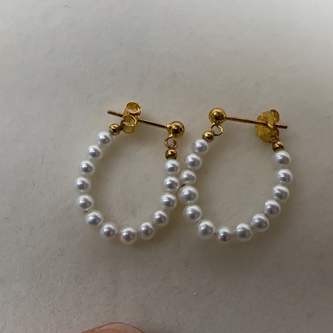 耳饰淡水珍珠银S925镶嵌