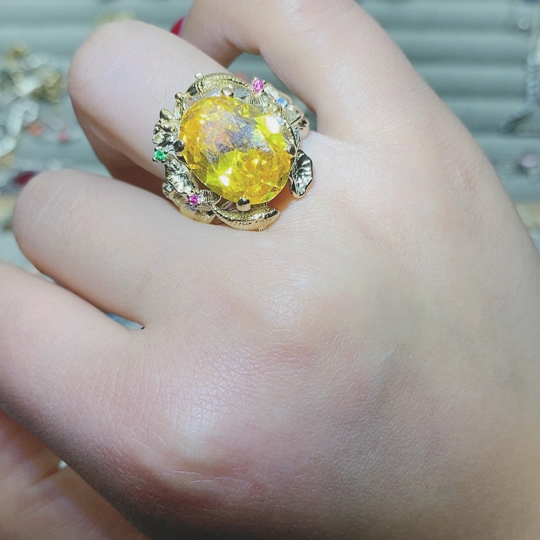 【闪购商品】芙蓉石戒指银S925镶嵌