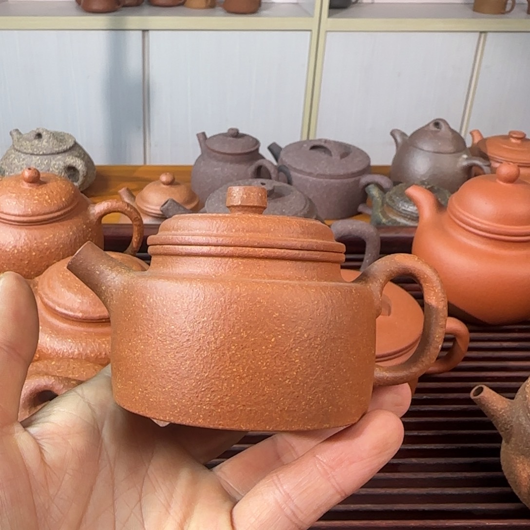 紫砂茶壶30目红降德钟150cc