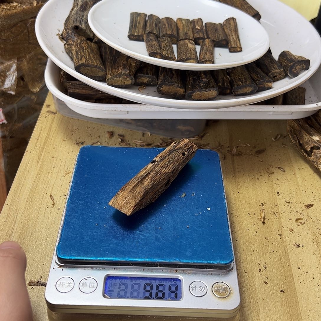香料绿奇楠虫漏白棋9克