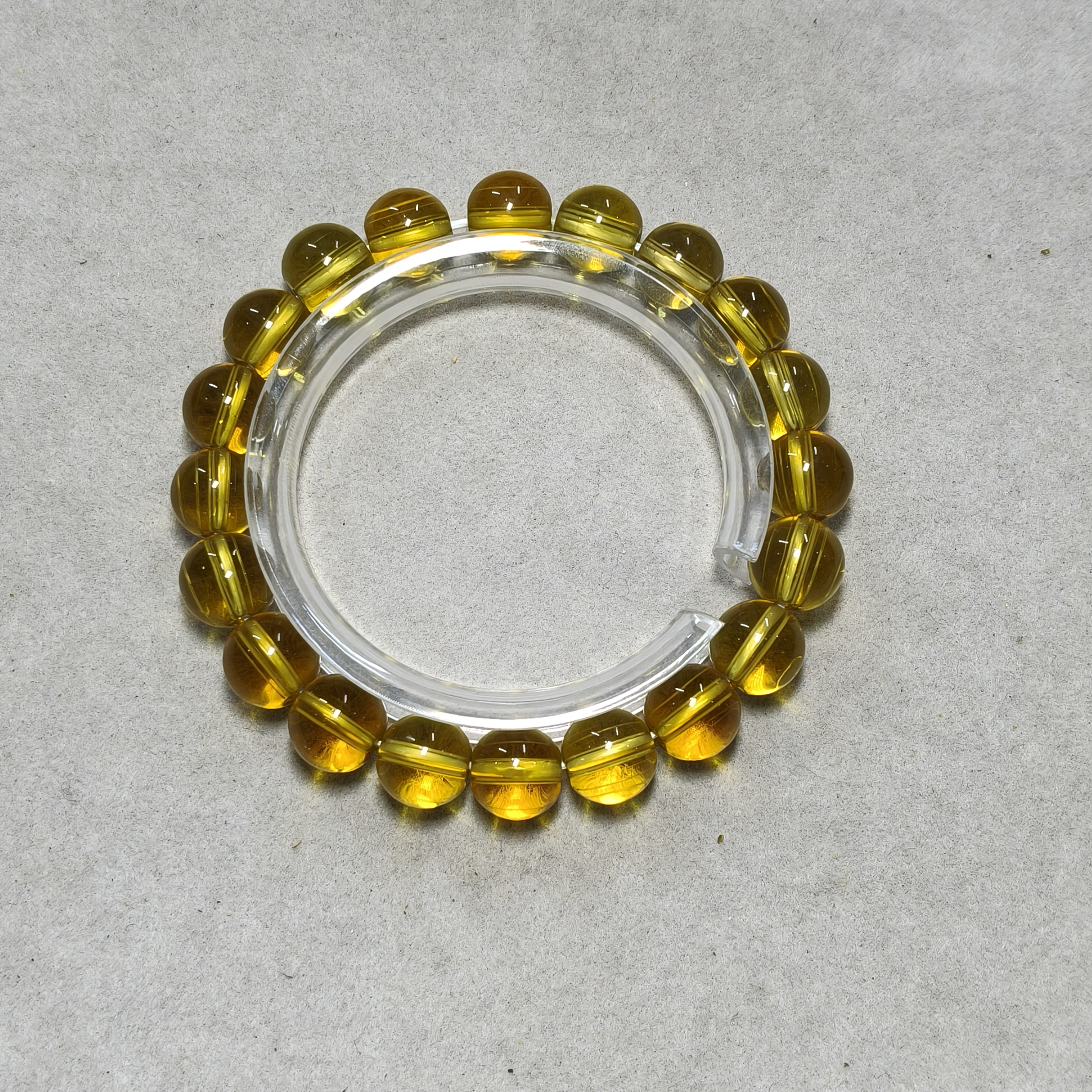 a706 黄水晶卡1.0圆珠单圈手串