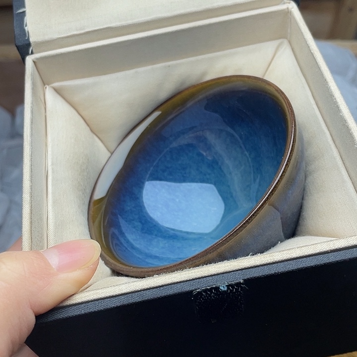 茶盏回蓝束口配礼盒
