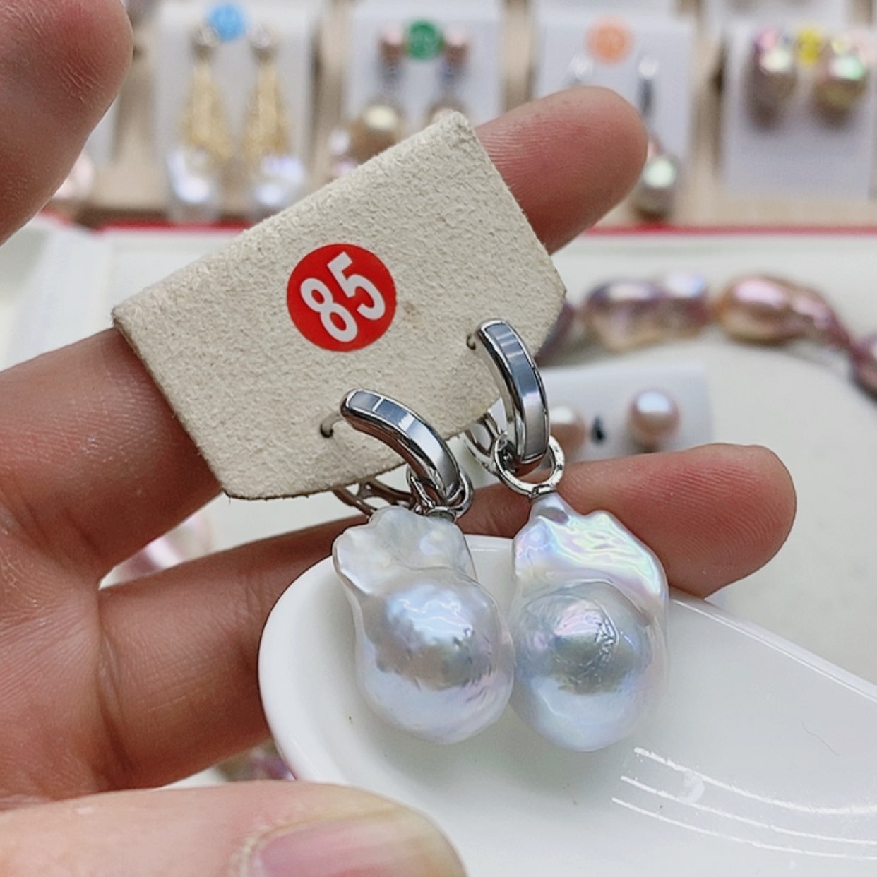 【闪购商品】淡水珍珠耳饰银S925镶嵌