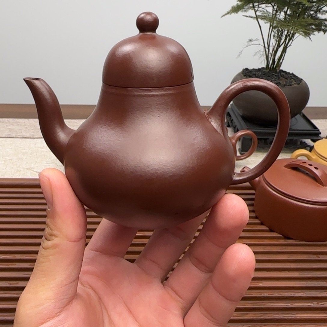 紫砂茶壶紫朱泥半手工思婷130cc