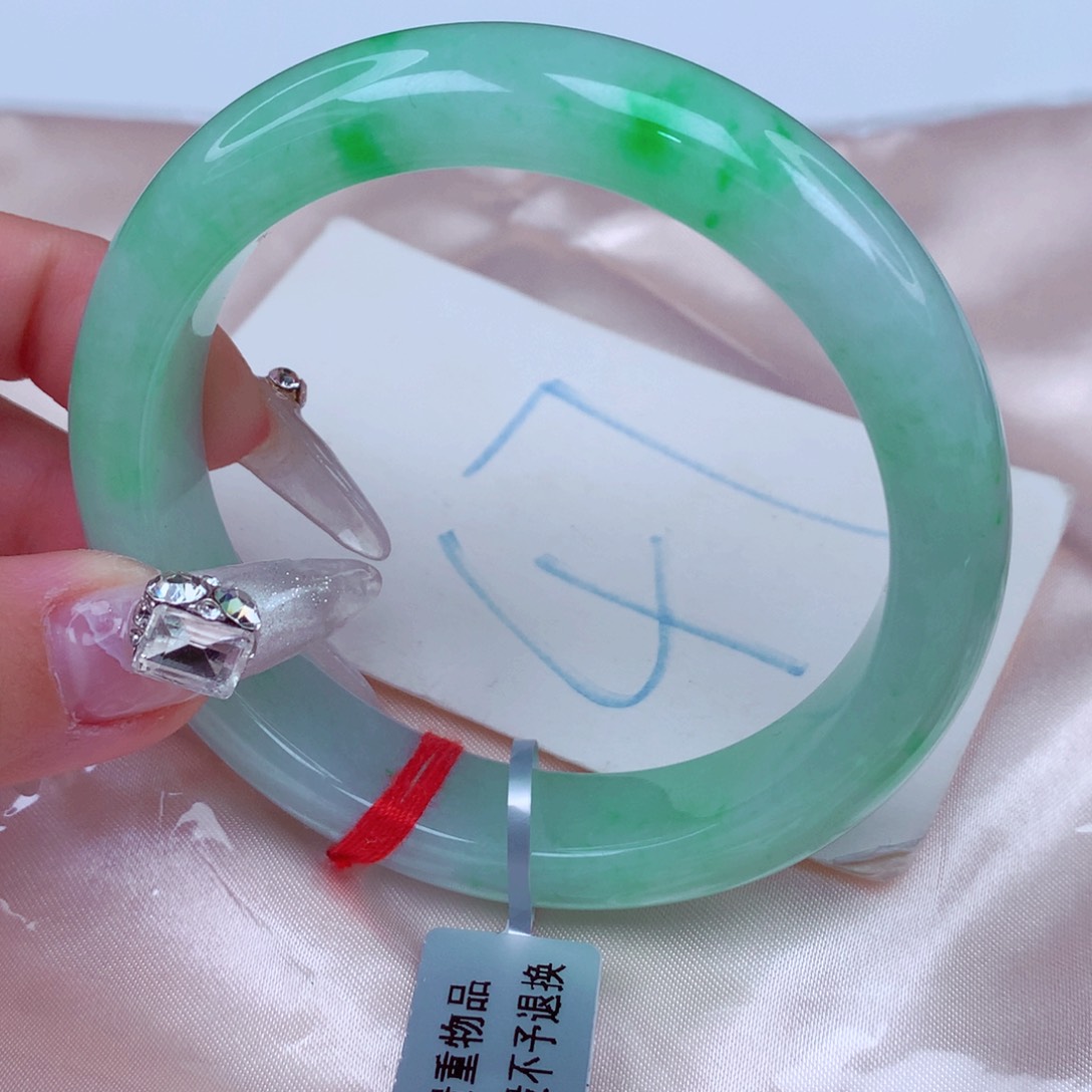 翡翠手镯未镶嵌天然缅甸翡翠A货手镯