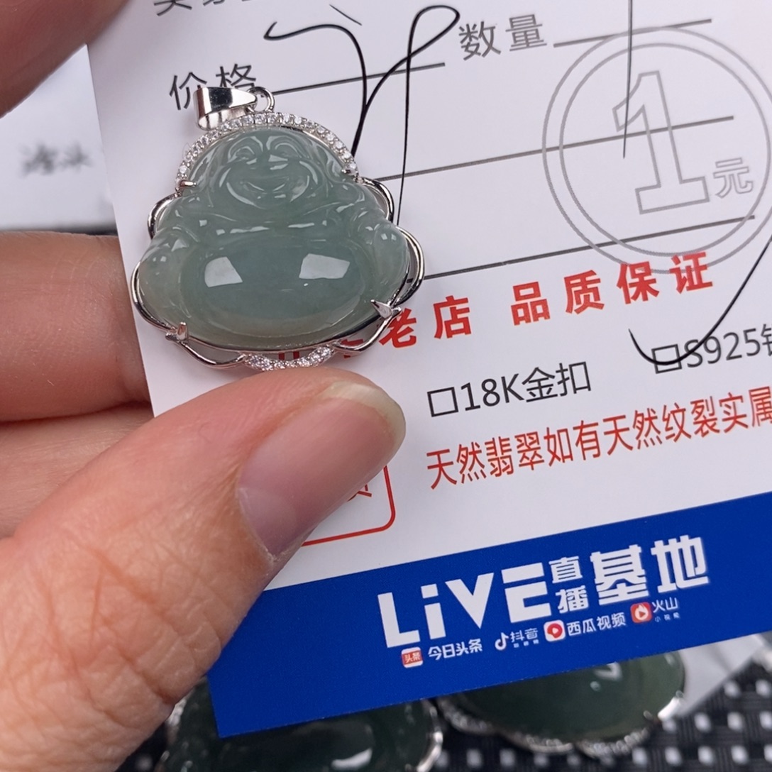 翡翠银S925镶嵌颈饰