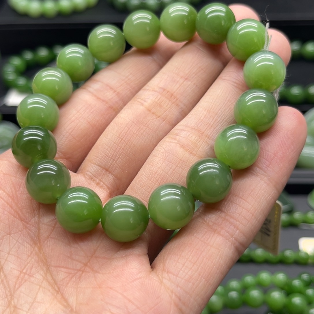 和田玉（碧玉）手链未镶嵌