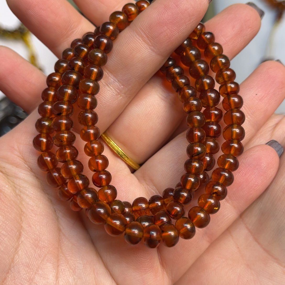琥珀手链未镶嵌抚顺琥珀血珀108