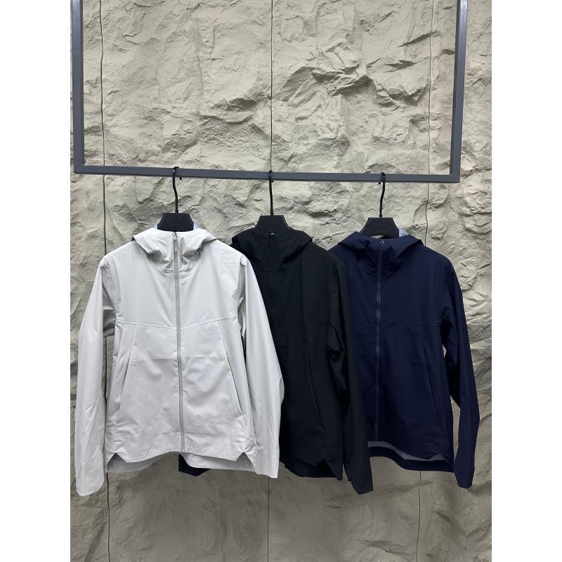 秋季情侣款连帽开衫防风防水户外全压胶冲锋衣17063