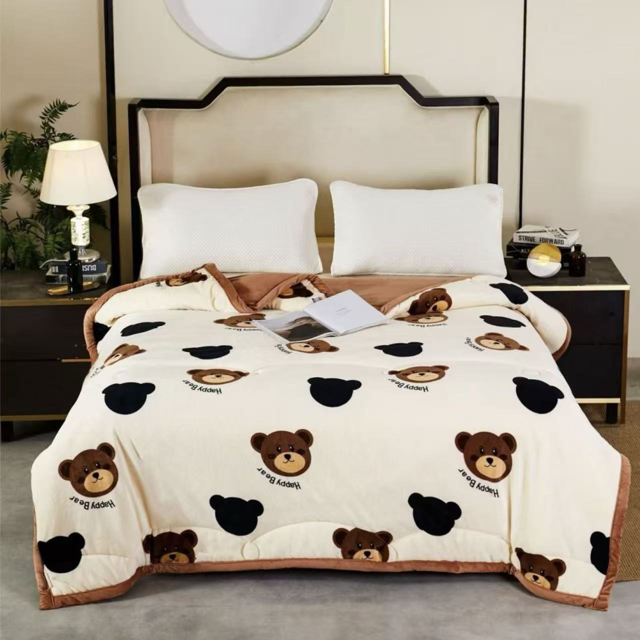 （试睡30天）保暖冬季小熊绒被亲肤柔软盖被毯子1.5*2米