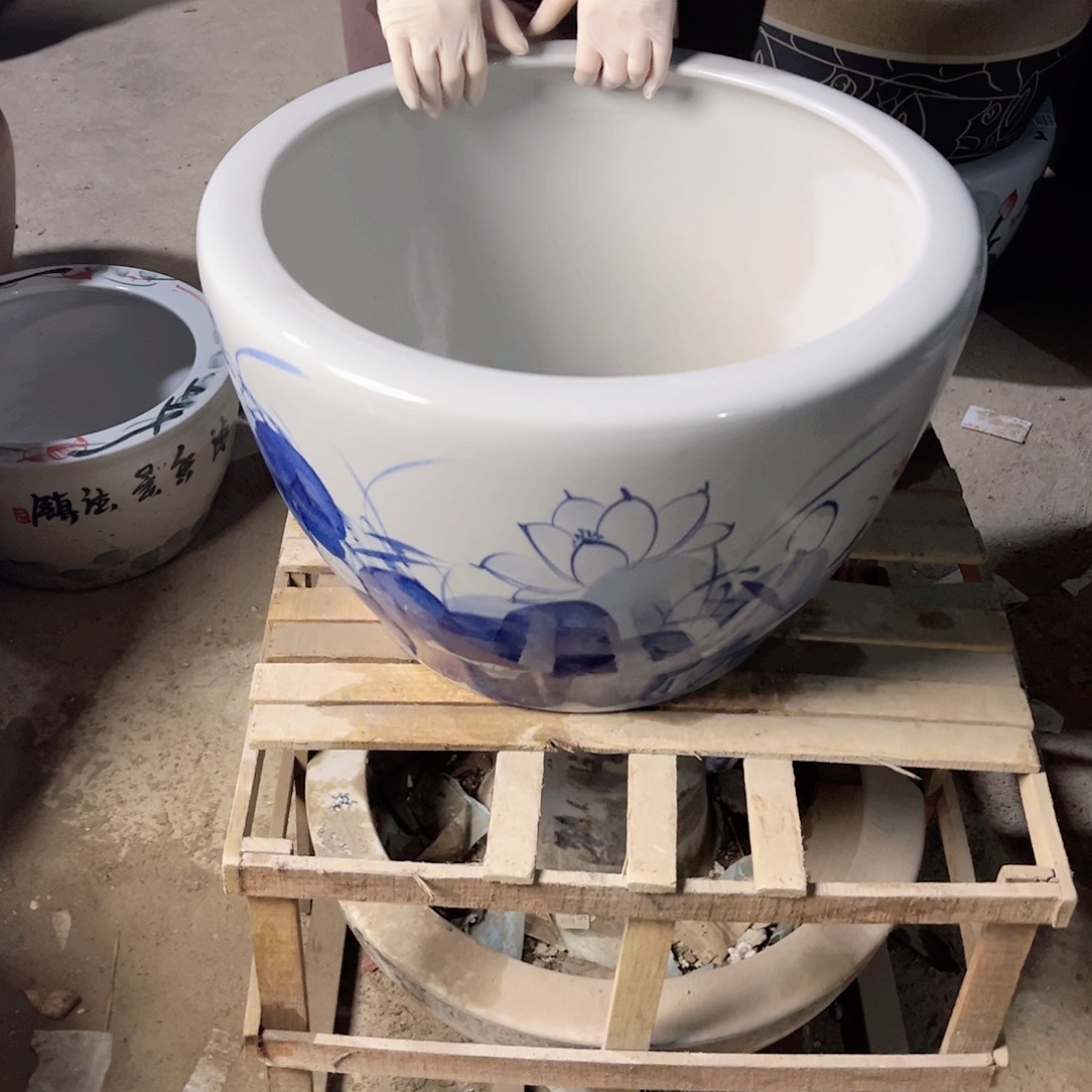 瓷片圆口兰荷花50.888888888