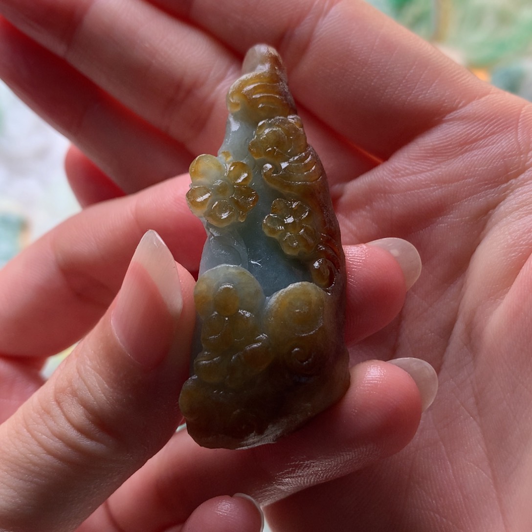 定制翡翠未镶嵌花开见佛
