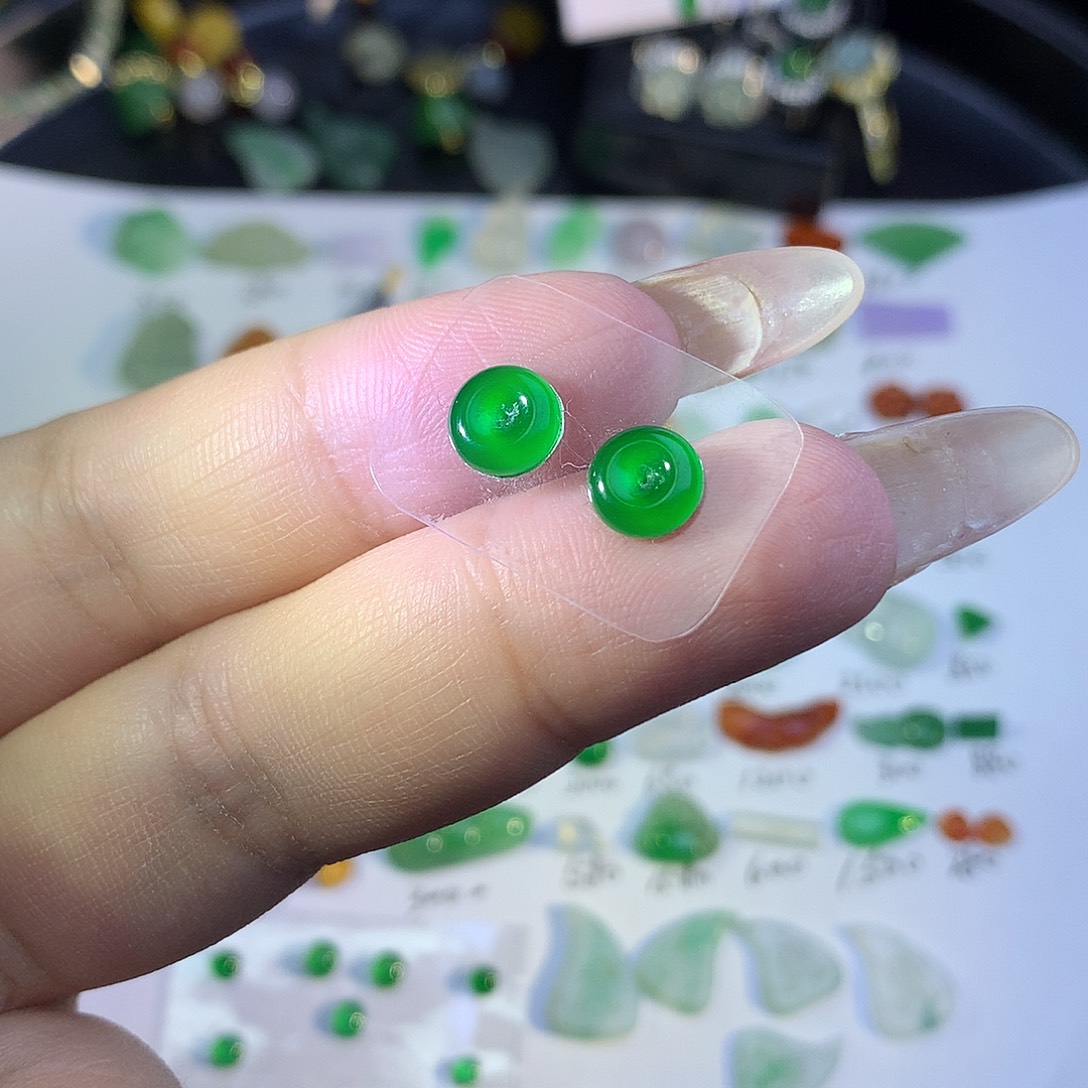 翡翠银S925镶嵌吊坠(不含链)扣