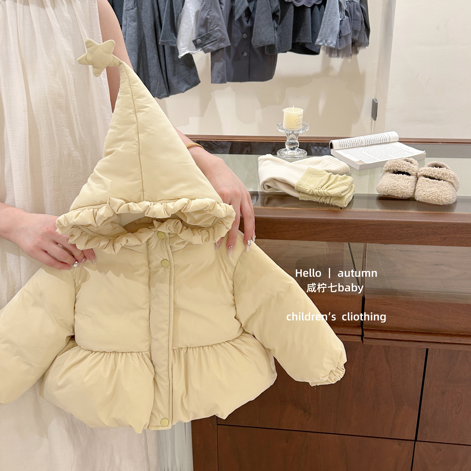 【咸柠七】可爱暴击！原创女童冬季加厚保暖洋气棉服花苞棉袄外套