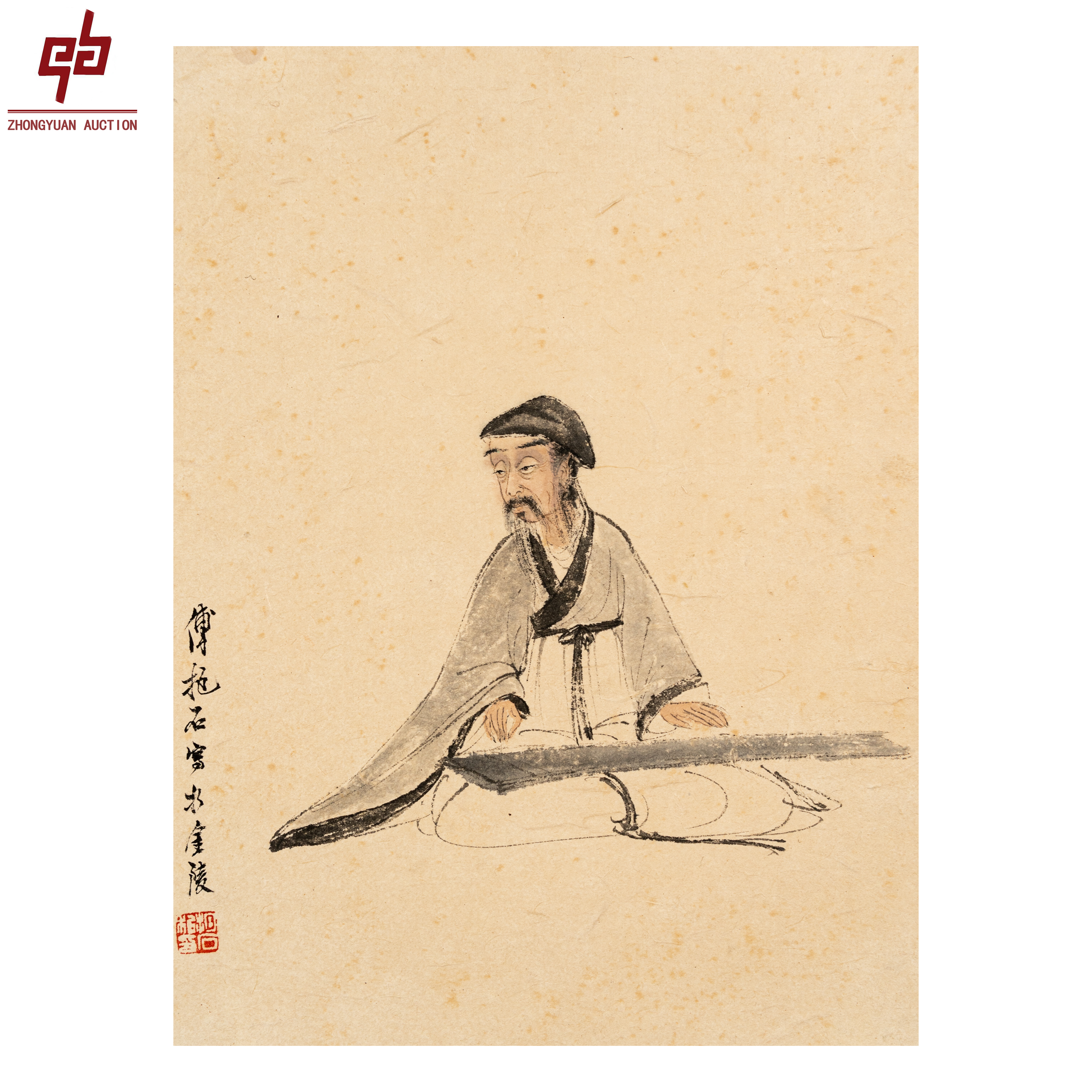 "lot1341   人物 卡板 36cm*27cm约0.9平尺"