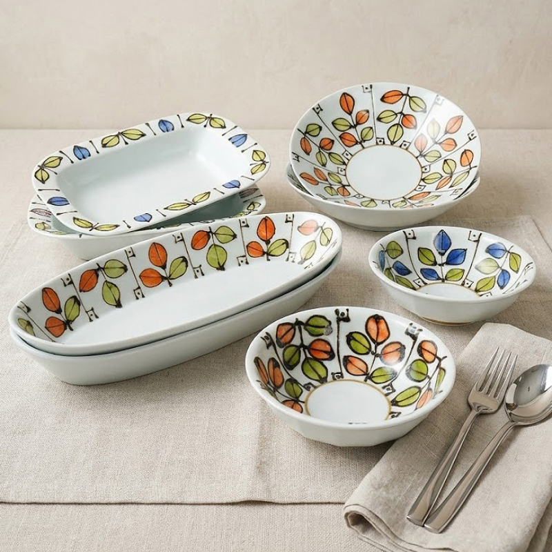 波佐见烧日本原装进口一诚手绘面碗餐具家用钵蒸鱼日式