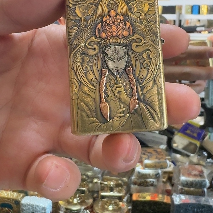 佐罗三代浮雕白鹤童子打火机