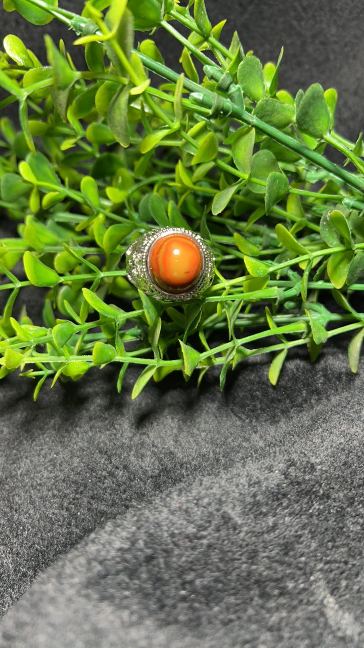 战国红玛瑙男式戒指13/12