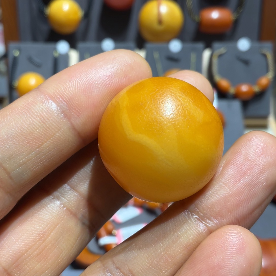 蜜蜡颈饰未镶嵌M****y天然蜜蜡单珠直径28