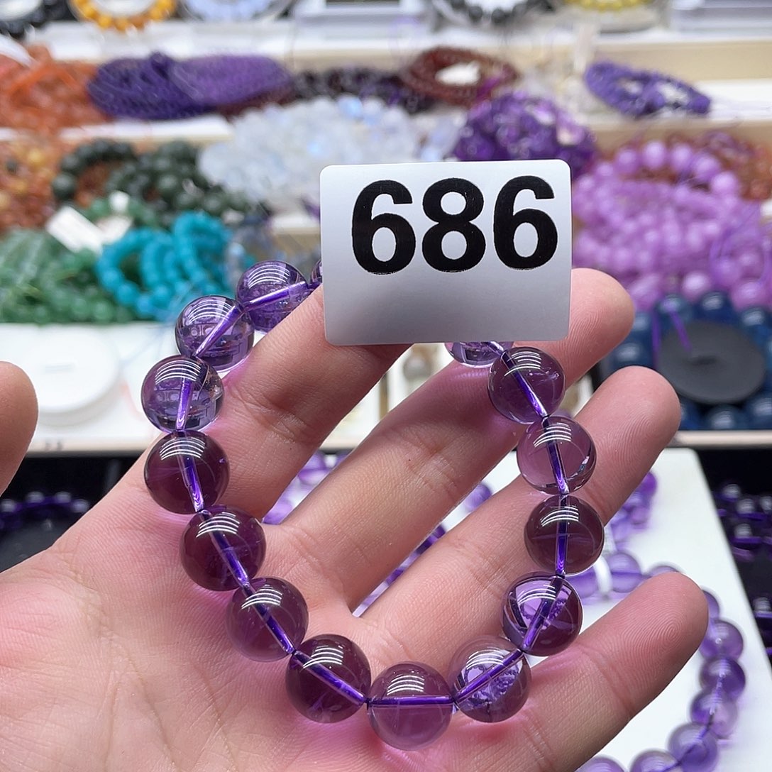 水晶手链未镶嵌豆*鲨天然