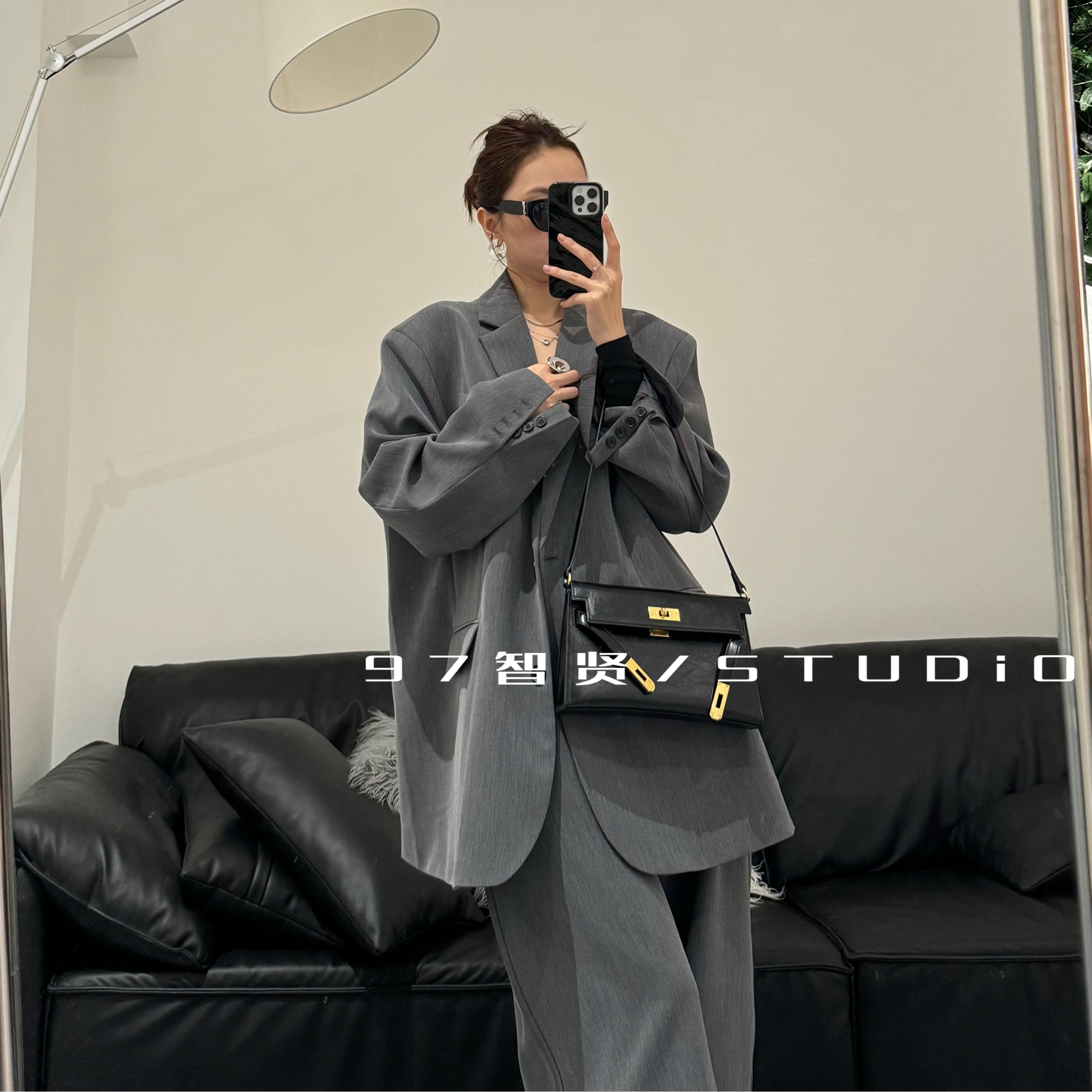 智贤 【高智风买手店阔版宽松休闲西装外套秋上新】