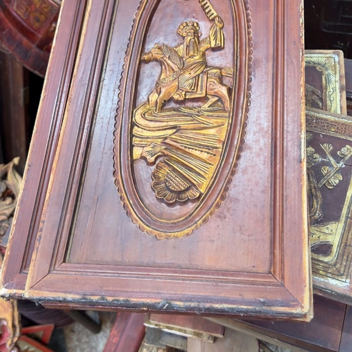 【闪购商品】香榧木往**风老木雕花板艺术