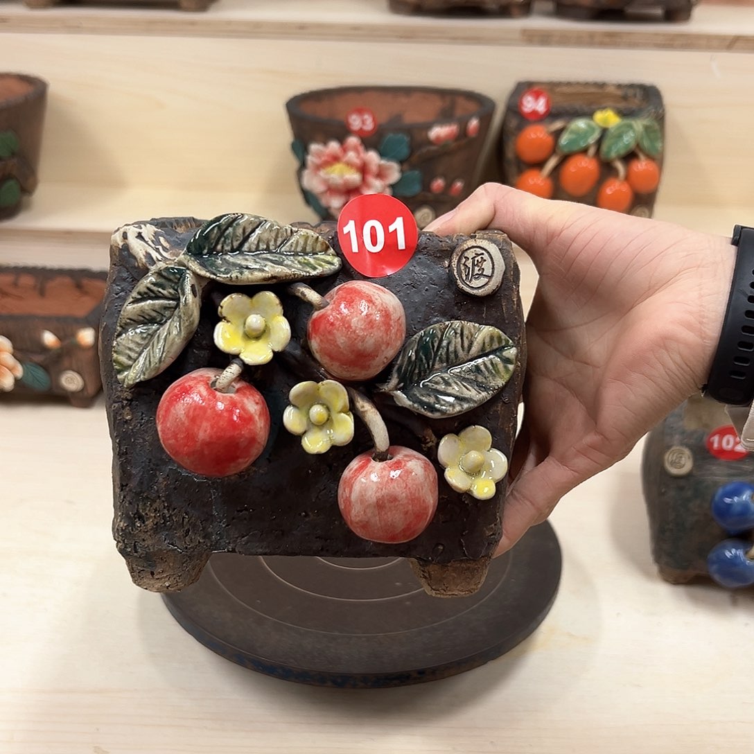 紫砂花盆101号内囗 11.5外高13