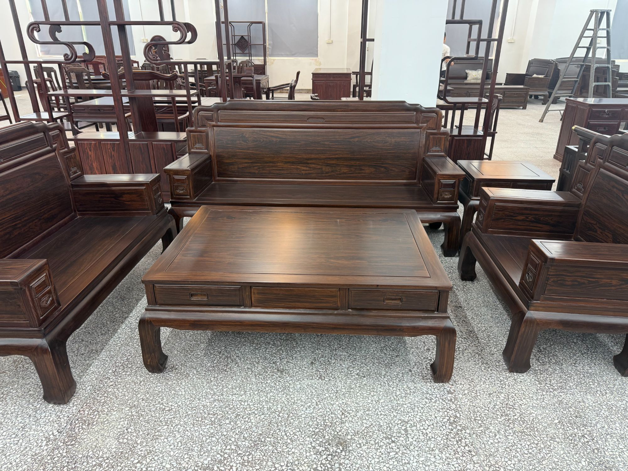 【年年红双十二】新中式古典沙发五件套客厅办公室别墅成套榫卯