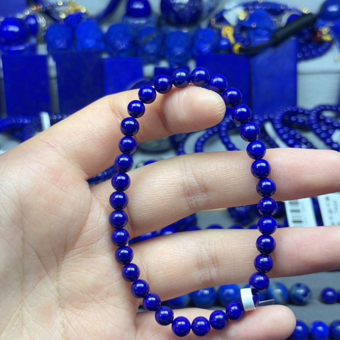 青金石未镶嵌手串5+