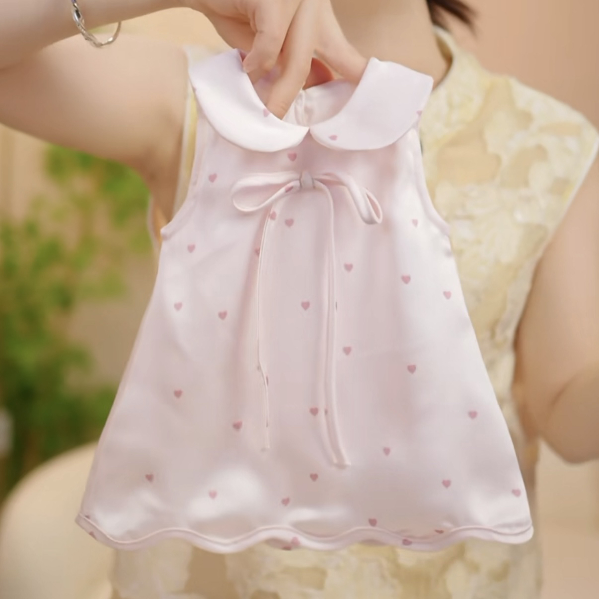 夏款粉色爱心包屁裙哈衣幼儿夏季宝宝婴儿儿童爬服幼儿公主女宝