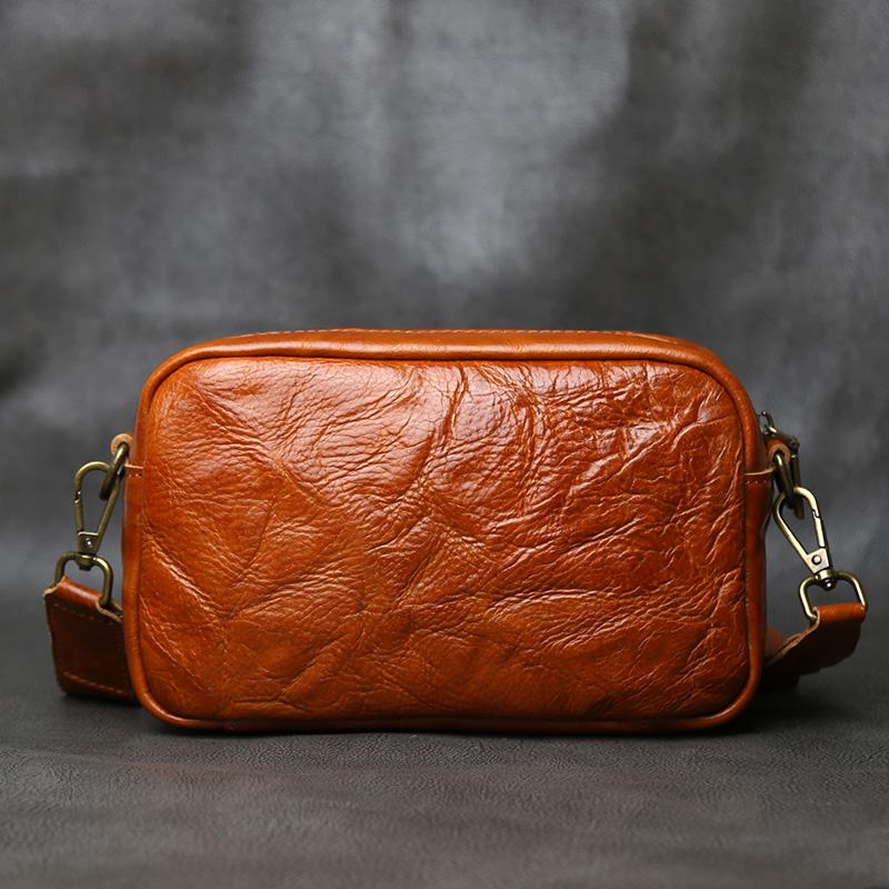 头层牛皮植鞣皮手抓纹轻奢复古百搭斜挎单肩包大容量小方包手拿包