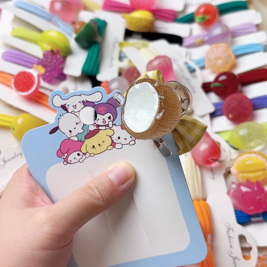 布艺非金属夜光椰子刘海抓