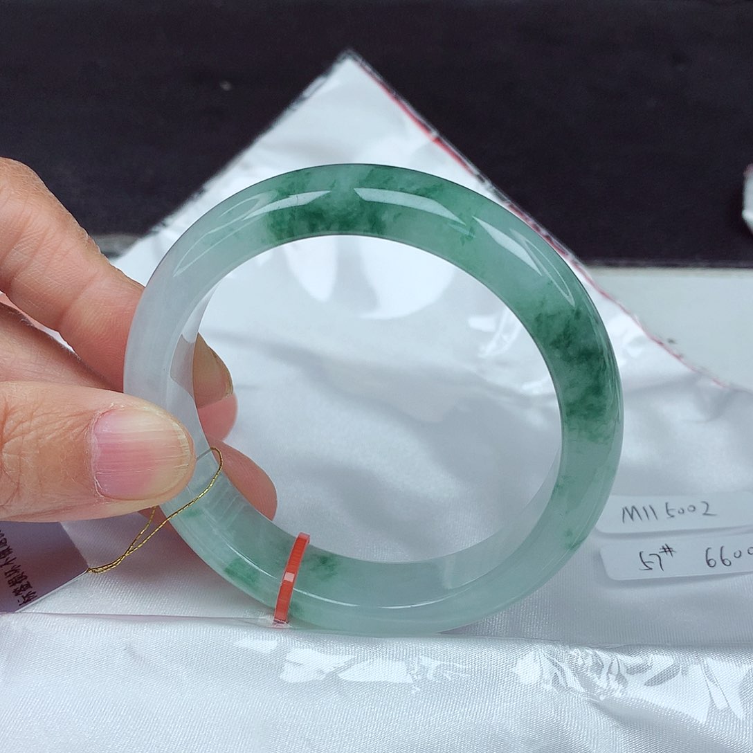 未镶嵌手镯翡翠57圈5002