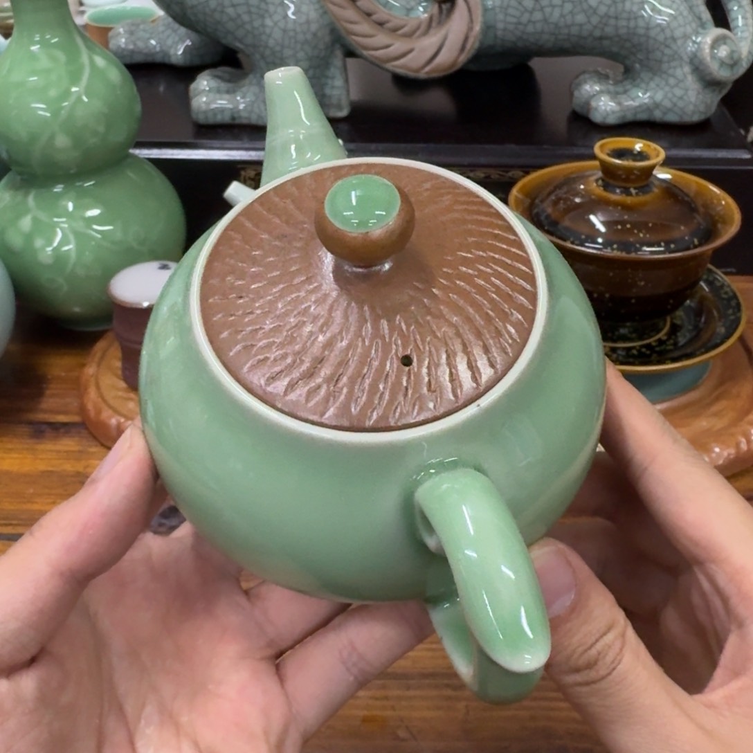 龙泉青瓷茶具微瑕7590