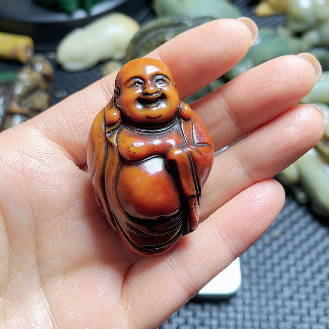 白玉菩提吊坠摆件