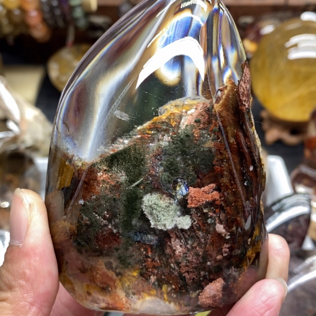 水晶原石摆件手把未镶嵌